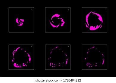 Shine poison explosion effect. Poison explosion animation effect. Animation Sprite sheet for games, cartoon or animation. vector style animation effect 1456.
