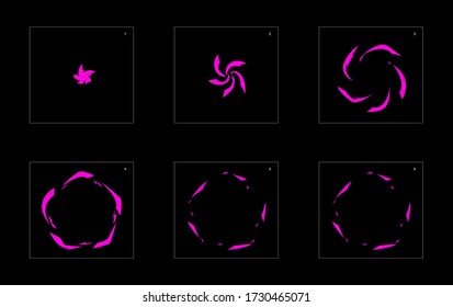 Shine poison explosion effect. Poison explosion animation effect. Animation Sprite sheet for games, cartoon or animation. vector style animation effect