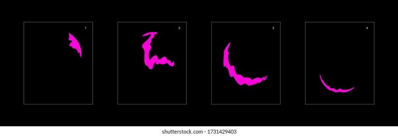 Shine poison explosion effect. Poison explosion animation effect. Animation sprite sheet for games, cartoon or animation. vector style animation effect 1570.