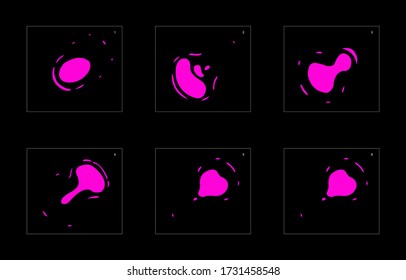 Shine poison explosion effect. Poison explosion animation sprite sheet for games, cartoon or animation. vector style animation effect 1546.