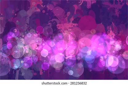 Shine purple brush strokes background. Vector version