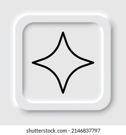 Shine simple icon. Flat design. Neumorphism design.ai