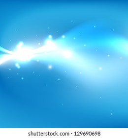 Shine in the space. With place for text
