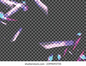 Shine Spark Background Transparent Vector. Twinkle Night Illustration. Blur Xmas Texture. Multicolored Stardust. Bokeh Dreamy Template.