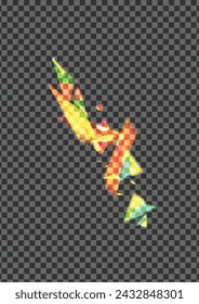 Shine Spark Background Transparent Vector. Particle Romance Texture. Bright Technology Illustration. Green Celebrate. Element Minimal Design.