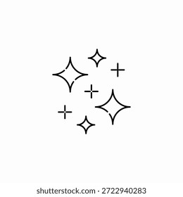 glänzender Funkeleffekt Symbol-Vektorsymbol