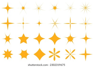 Shine sparkle icon. Vector blink star for logo, sparkle clipart