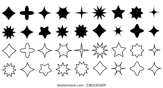 Icono brillante. Estrella de parpadeo vectorial para logotipo, clipart brillante