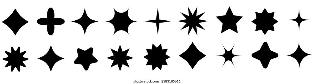 Icono brillante. Estrella de parpadeo vectorial para logotipo, clipart brillante
