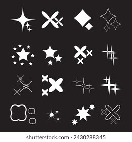 Icono de brillo brillante. Vector estrella de parpadeo para el logotipo, brillo clipart, eps10
