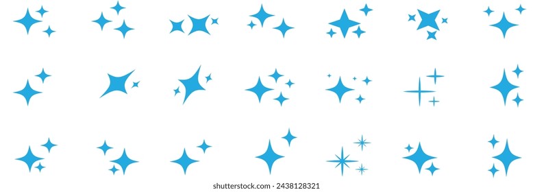 Icono de brillo brillante. Vector estrella de parpadeo para el logotipo, clipart de chispa. vector de elemento de chispa
