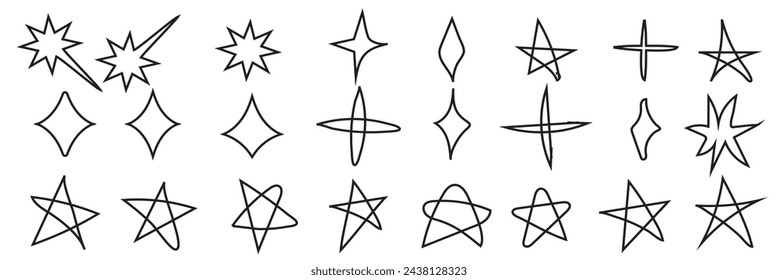 Icono de brillo brillante. Vector estrella de parpadeo para el logotipo, clipart de chispa. vector de elemento de chispa