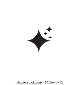 Shine And Sparkle Icon Vector. Clean Star Icon. Sparkle Simple Design On White Background.
