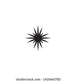 Shine and Sparkle icon vector. Clean Star icon. Sparkle simple design on white background.