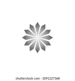 shine spread swirl gradient flat design logo vector