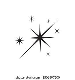 Shine Star particle icon vector in trendy flat style. Cleaning, fresh, hygiene and shine in house.
