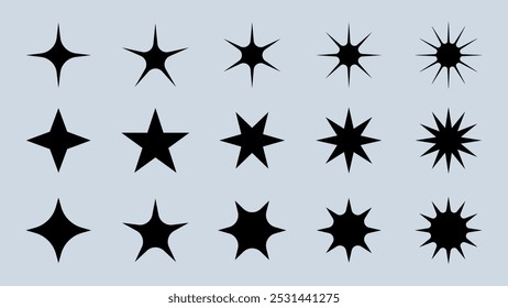 Shine star sparkle vector set. Sparkle star icons. Shine icon. Stars sparkle doodles vector. Set sparkles symbols vector. Bright sparkle, shiny flash star. Star shine icon