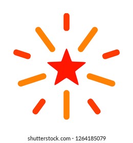 Shine Star vector illustration. A flat illustration iconic design of Shine Star on a white background.