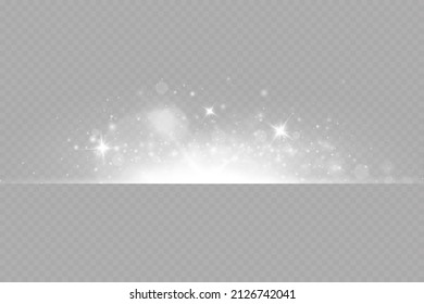  Shine starlight isolated on transparent background. Glowing light effect.Set of flashes, Lights and Sparkles on a transparent background.