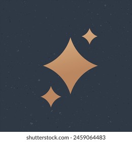 Shine stars in linear style, Clean star icon. Stock vector illustration isolated
