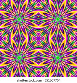 Shine of stars (motion illusion). Seamless pattern.