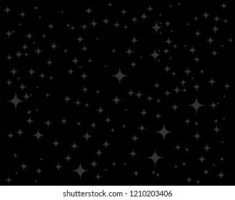 Shine stars pattern on black background