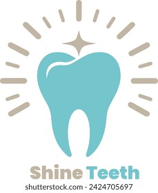 Logotipo de vector moderno de los dientes brillantes