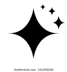 Shine vector icon, Clean star icon illustration