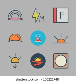 shine vector icon set