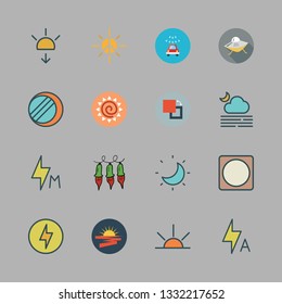 shine vector icon set