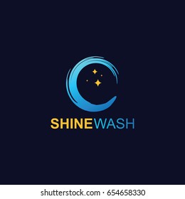 Shine Wash Logo Template Design