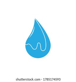 shine water drop simple curves design symbol logo vector