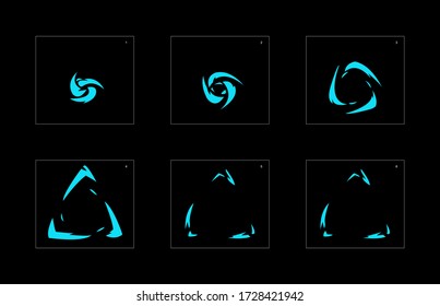 Shine water effect. Water explosion animation effect. Animation sprite sheet for games, cartoon or animation. vector style animation effect 1464.