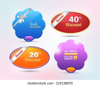 Shine Web Banner Collection Vector Design 