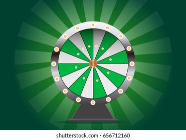 Shine wheel, fortune in green color