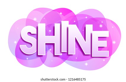 Shine word vector banner