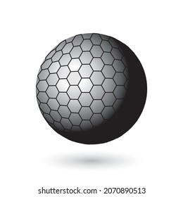 shiney ball, stylized soccer ball, vector illustration