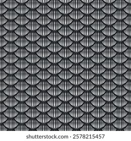 shingle, shed, metal, roof - seamless background, pattern, wallpaper - vector design