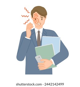 Shingles: Men who experience pain, itching, and swelling on their face due to stress