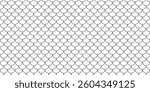 Shingles roof seamless pattern. House roof tile texture. Geometric shape design. Metal construction grid. Fish scales. Vector illustration isolated on white background.