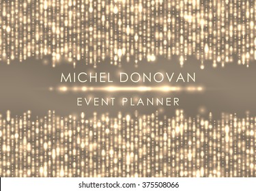 Shining abstract background with space for text. Business card template