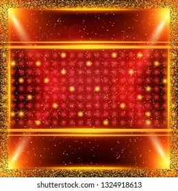 Shining abstract background with spotlights. Vector illustration