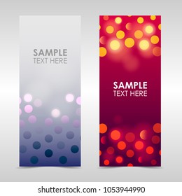 Shining abstract banner with space for text