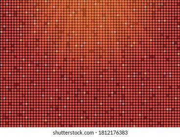 Shining abstract bright red seamless mosaic background. Disco style. Abstract Red Halftone Dots Vector Background