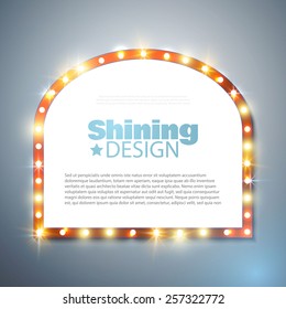Shining abstract retro banner. Vector illustration