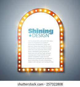 Shining abstract retro banner. Vector illustration