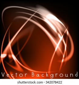 Shining ardent rich background. Abstract dark orange vector frame