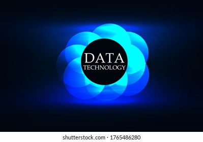 Shining background with spheres. Vector illustration