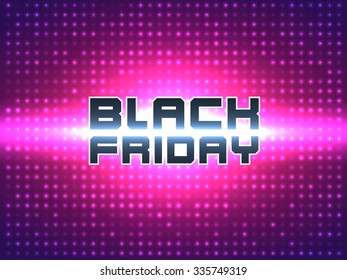 Shining Banner for Advertising of Black Friday - Vector Illustration