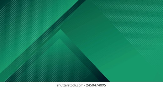 shining banner background and layer elements vector for presentation. abstract geometric. green gradient. Memphis. graceful. modern style